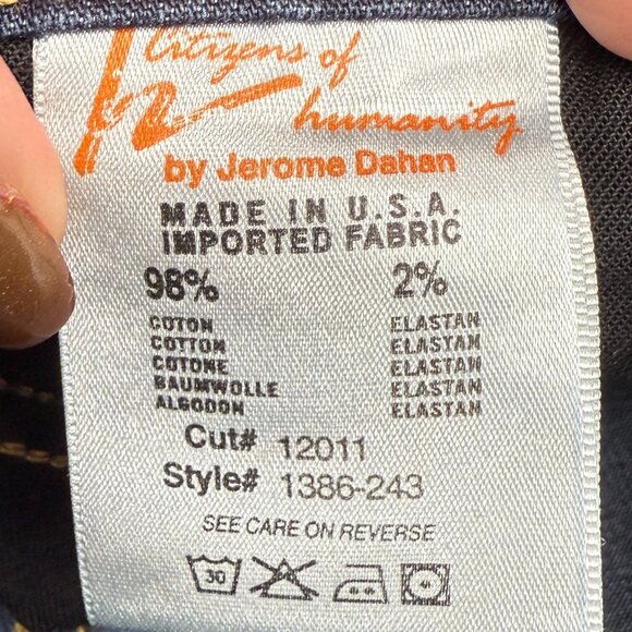 EUC‎ Women's CITIZENS OF HUMANITY Dani Cropped Straight Leg Jeans | Size 27 - Picture 9 of 10